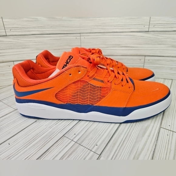 Nike SB Isod Wair Premium Skate Shoes in Orange Black and Blue Jay Size 12 NWOB - Picture 4 of 14
